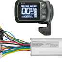 24V 36V 48V Ebike Controller Kit 500W 25A Brushless Motor Controller and Ebike LCD Display Control Panel Electric Bike Controller Scooter Controller Electric Bicycle Speed Controller BLDC