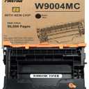 Extra High Yield W9004 W9004MC Toner Cartridge Black [ with New Chip] Replacement for LJ Managed E62655dn E62665hs E62665h E62665h E62675z E60155dn E60165dn E60175dn Printer
