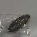 Brass No Soliciting Thank You Sign 2" x 5" Door Sign, No Soliciting Brass Plaque Metal Home Decor Accessories Door or Wall Pre Drilled Hole(Black Gold)