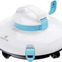 PoolMr Cordless Robotic Pool Cleaner - Above Ground Pool Vacuum - 52 Ft/Min Speed, Dual-Motor, IPX8 Waterproof, Self-Parking, Pool Vacuum Cleaner for Flat Swimming Pools, Blue