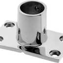 30/45/60/90 Heavy Dudy 316 Stainless Steel Boat Yacht Tube Stanchion Base Column Accessories Rectangular Base Hand Rail Fitting-1Pack (Diameter:22mm)