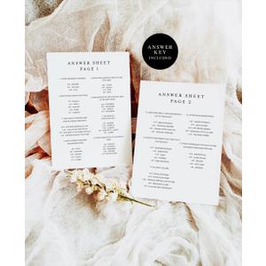 GardenCity Baby Shower Games - 50 Baby Shower Family Feud Game Cards, Boy or Girl, Gender Neutral, Minimalist