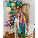 Mardi Gras Headband Accessories for Women Beaded NOLA Fleur De Lis Crown Mask Headband Jeweled Crystal Knotted Hairband Fat Tuesday Carnival Parade Mardi Gras Hair Accessories Outfits (Fleur De Lis 3)