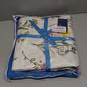 BlueBlue Abstract Kids Duvet Cover Set Queen 100% Cotton Bedding for Boys Girls Teens Simple Gray Stripe Line Pattern on White 1 Modern Geometric Full Comforter Cover 2 Pillow Shams, Queen