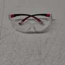NoCry Clear Safety Glasses for Men and Women with Anti-Fog and Scratch Resistant Wrap Around Lenses, Adjustable Temples and Nose Pads  ANSI Z87 Certified Protective Eyewear with 100% UV Shielding (Black & Red)