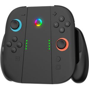 Uxilep Joycon 2 Charger Grip for Nintendo Switch 2 Accessories, Switch 2 Joycon Controller Comfort Charging Grips with LED Indicator (Ordinary Charging Grip)