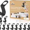 ZEDODIER Metal Clothes Hanger Connector Hooks, 20 Pack Super Sturdy Hanger Extender Hooks, Efficient Closet Space Saver, Easy to Use, Suitable for Heavy Clothing, Black