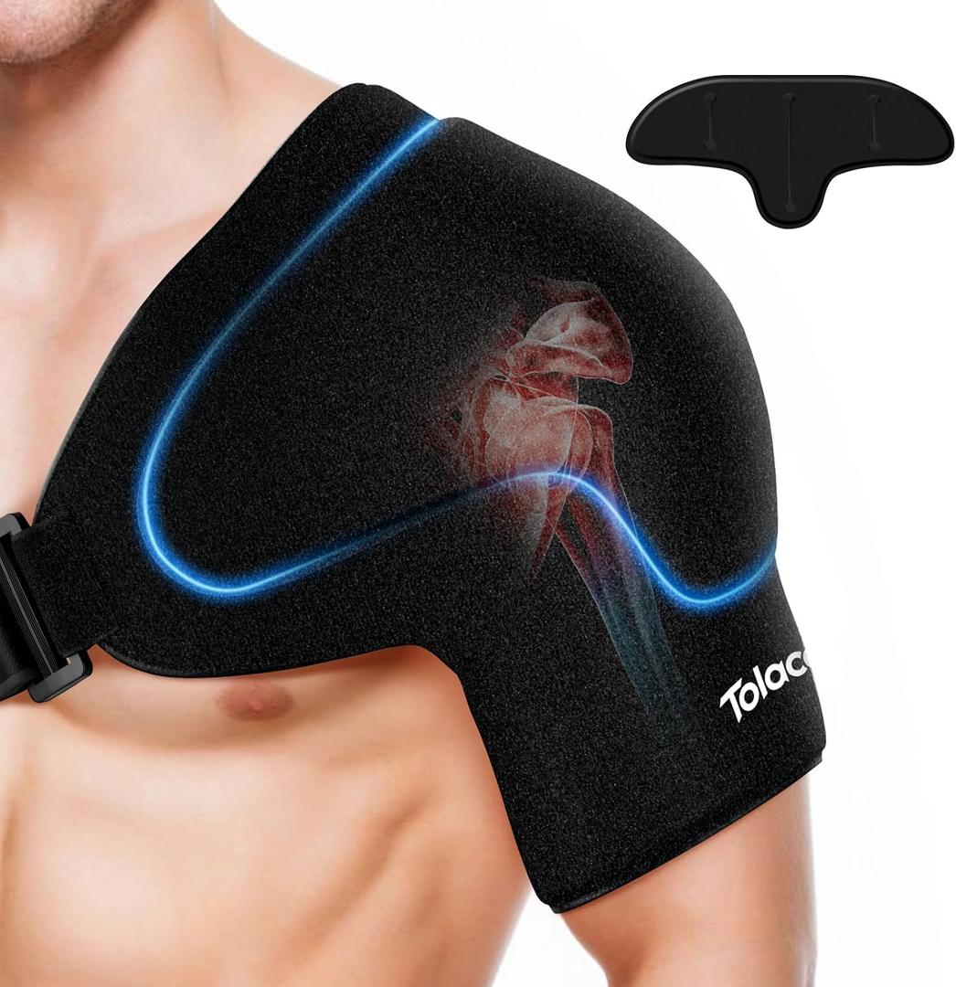 Shoulder Ice Pack Wrap with Triple Coldfocus Expert Gel for Long-Lasting Rotator Cuff Cold Therapy, Shoulder ice Brace Rotator Cuff Cold Therapy for for Pain Relief, Post Recovery (Universal)