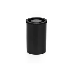 QWORK Film Canisters with Lids, 50 Pcs Plastic Camera Reel Containers 8 OZ, for Scientific Activity Small Accessories, Black