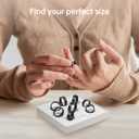 2 x Smart Ring with Call/Clock/Events Alerts, No APP Subscription, Body Temp/Heart Rate/Women's Health Tracker, 5ATM Waterproof Fitness Ring for Android & iOS Only Sizing Kit(6-14#)