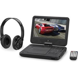 GPX PDB1077B 10in Bt Portable DVD Player Wl Perp Bt Headphones