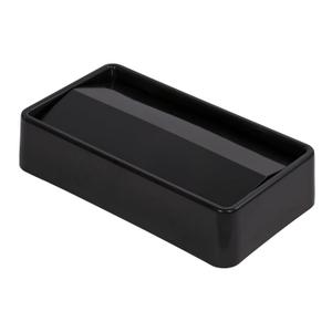 TrimLine Plastic Swing Top Lid, 20.19" x 11.56" x 4-1/2", 15-23 gal, Black