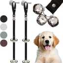 Caldwell's Pet Supply Co. Dog Potty Bells, Dog Door Bell, Bells To Go Outside, Potty Training Bell, Dogs Doorbell, Dogs Potty Doorbell, Ring To Go Pee, All Breed Puppy Training Tool - Black (Set of 2)