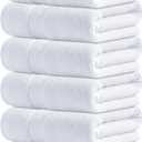 Infinitee Xclusives White Hand Towels for Bathroom - Set of 6 (16x28 inches) 600 GSM, 100% Cotton Ultra Soft, Quick Drying, Hotel Quality Hand Towel Set (Brilliant White, Hand Towels)