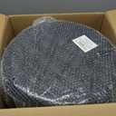 Round Velvet Ottoman Stool Raised with Hairpin Gold Base, Black, Small