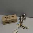 Kwikset Tylo Entry Door Knob with Lock and Key, Secure Keyed Handle Exterior, Front Entrance and Bedroom, Satin Nickel, Pick Resistant SmartKey Rekey Security and Microban (1 Pack)