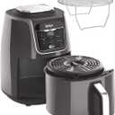 Ninja AF161 Max XL Air Fryer that Cooks, Crisps, Roasts, Bakes, Reheats and Dehydrates, with 5.5 Quart Capacity, and a High Gloss Finish, Grey