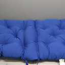 Blazing Needles Solid Twill Swivel Rocker Chair Cushion, 48" x 24", Royal Blue
