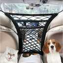 3-Layer Car Mesh Organizer, Seat Back Net Bag, Driver Storage Netting Pouch, Barrier of Backseat Pet Kids, Cargo Tissue Purse HolderUpgrade Stretch Length