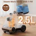 LAKALA Garment Steamer for Clothes, 30-Second Instant Heat-Up, 2.5L Water Tanks, with Pant Clips & Dual Hanger, Powerful Handheld, 4-Stage Adjustable Height, Standing Floor Steamer Wrinkle Remover