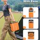 Orteen Portable Misting Fan, Rechargeable Outdoor Cooler, Battery Operated Personal Fan with3 Speeds & 8L Bucket for Patio, Camping,Hiking, Backyard, Travel, Desk,Pool, Beach (24000mAh-Orange)