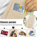 Tomkas Small Dog Sling Carrier - Zipper Pocket & Adjustable Strap & Zip Pocket - for 3-10 lbs Pets (Cream, M - Classic Pocket & Classic Strap)