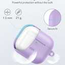 ESR for AirPods 4 Case, Compatible with Apple AirPods 4 Case (2024) (USB-C), Magnetic Lid, Full Drop Protection Cover with Carabiner, Cloud Series, Purple
