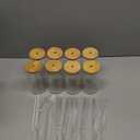 12Pcs Glass Cups with Lids and Straws - 16oz Can Shaped Drinking Glasses Set, Iced Coffee Cup, Beer Glasses Tumbler for Juice, Soda, Smoothie, Boba Tea, Whiskey, Cocktail Include 2 Cleaning Brushes (Clear)