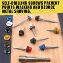 JEGONFRI 200PCS #10 x 2 Yellow Hex Head Self-Drilling Metal Roofing Screws