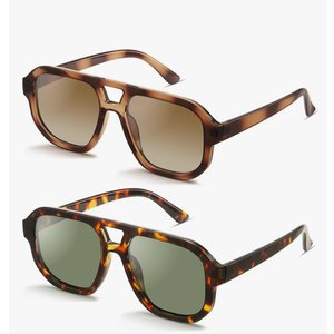 livho Trendy Polarized Square Aviator Sunglasses Women Men Square Eyewear Frame, Retro Sun Glasses for Women Men 2025 Shades