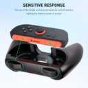 2 x RHOTALL 2 Pack Comfort Hand Grips for Nintendo Switch 2 Controllers, Ergonomic Grips Compatible with Switch 2 joycons, Anti Slip and Wear-Resistant, 4 Thumb Caps - Black