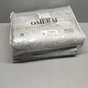 OMERAI Modern Abstract Machine Washable Area Rug 8'x10' - Ultra-Thin Large Area Rug for Living Room, Bedroom, Dining Room, Office, Kitchen - Non Slip Stain Resistant Carpet (Grey-Gold)