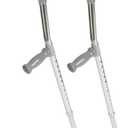 Medline Aluminum Forearm Crutches, Adult, Cuff Size 4", Pack of 2