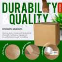 Clear Packing Tape 12 Rolls - Heavy Duty Packaging Tape 3.2mil Thick, 2.0 in. Wide x 60 Yards - Strong Adhesive, Silent, Reliable Package Tape for Home Office Shipping Moving Sealing