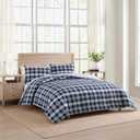 Tommy Hilfiger - Twin/Twin XL Comforter Set, Cotton Textured Bedding with Matching Sham, Medium Weight Bed Set, Oeko-TEX Certified (Dream Madras Blue)