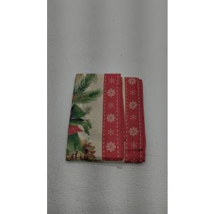 Artoid Mode Poinsettia Pine Branches 210 GSM Christmas Table Runner, Seasonal Winter Kitchen Dining Table Decoration for Home Party Decor 13x72 Inch (Red)