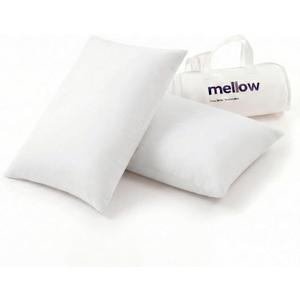 Mellow Cooling Pillowcases (2-Pack) FrostWeave Cool-Touch Standard Pillowcase | Breathable Wrinkle-Free Fabric for Hair & Skin, Hypoallergenic, Odor-Resistant, Machine Washable (White, Standard)