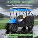 10L0L Golf Cart Deluxe Driving Enclosure 2 Passenger Fits EZGO TXT & RXV Golf Cart Only, Heavy Duty 600D Waterproof Portable Drivable Golf Cart Storage Cover Enclosure