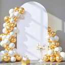 6.6 ft Arch Backdrop Cover White - Double-Sided Spandex Arch Covers Stretchy Backdrop for Balloon Arches Birthday Party Baby Shower Banquet Wedding Photo Background