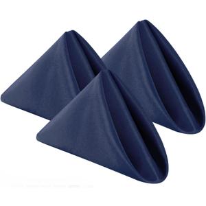 Bailarina Cloth Napkins Set of 120,17x17 inches Dinner Napkins Cloth Washable,Polyester Square Table Cloth Napkin Bulk with Hemmed Edges Ideal for Banquets, Parties and Weddings-Navy Blue