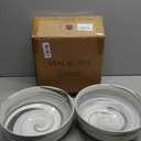 MALACASA Salad Bowls, 114 OZ(10") Extra Large Serving Bowls Set of 2, Porcelain Marble Grey Bowls Set for Soup, Salad, Ramen and Fruit, Dishwasher& Microwave Safe, Series REGULAR
