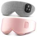 Heated Eye Mask - Cordless Eye Mask for Dry Eyes, Eye Relief, Improved Sleep, Timed Shutdown, 4 Temperature, Washable Eye Heating Pad for Travel, Christmas Gifts for Women Men - Pink