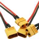 4 Pairs XT60 Connector Airplane Model Male Female Plug with Cable 10cm ESC Test Li-Po Battery Charging Interface Male Female Plug Shell Connector with Sheath Application Battery Controller