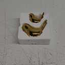 Small Animal Statues, Gold Bird Figurines Home Decor, Modern Home Decorative, Ceramic Decor for Office Desktop, Bookshelf, Bedroom, Living Room, Cabinets (Gold 2 Pcs)