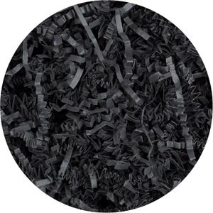 Hampton Distribution Black Crinkle Paper Filler, 2lb Shredded Paper For Gift Baskets, Basket Filler for Birthdays, Weddings, Showers & Holidays