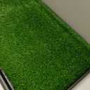 Dog Grass Large Potty Patch, Dog Litter Boxes Artificial Grass Bathroom Turf for Pet Training, Washable Puppy Pee Pad, Perfect Indoor/Outdoor Portable Potty Pet Loo (Tray system-35"X22.6")