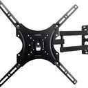 Full Motion TV Wall Mount Bracket Articulating Arms Swivels Tilts Extension for Most 26-55 Inch LED LCD Flat Curved Screen TVs, Max VESA 400x400mm up to 66lbs