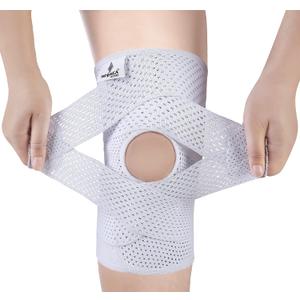 NEENCA Knee Brace for Knee Pain, Compression Knee Support with Air Mesh Fabric, Adjustable Knee Wrap with Side Stabilizers, Ultra-Soft Bandage for Elderly, Meniscus Tear, ACL, Arthritis Relief,Walk XX-Large