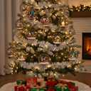 Jenaai 12 Pack Clear Plastic Fillable Ornament Balls 3.15 Inch/80mm DIY Christmas Baubles Transparent Hanging Ornaments for Tree Decorations Holiday Wedding Home Favors Party Decor Gifts(Black)