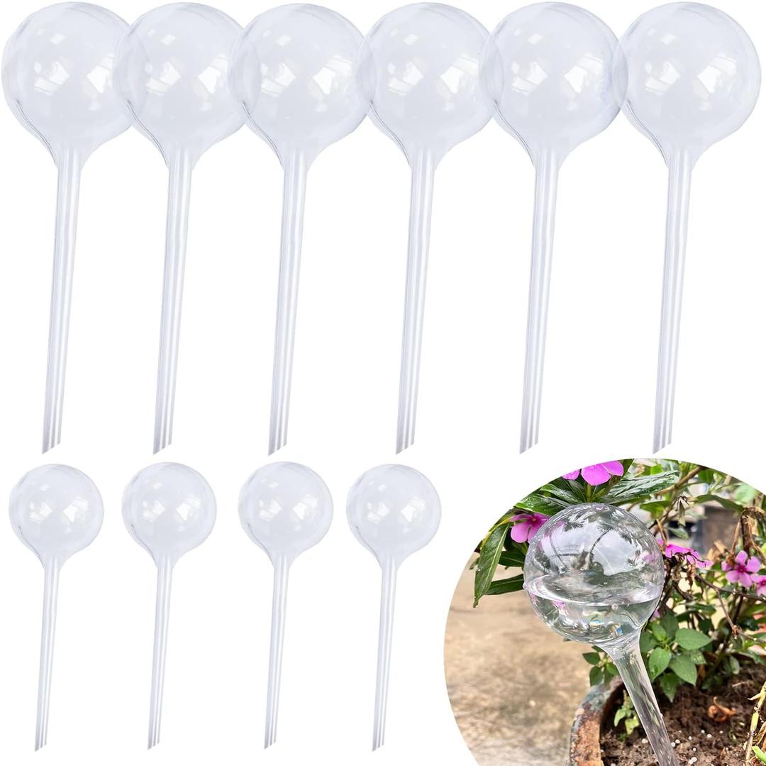 Plant Automatic Watering Devices, Clear Plastic Self-Watering Bulbs Flower Automatic Watering Device While Away Garden Waterer for Plant Indoor Outdoor